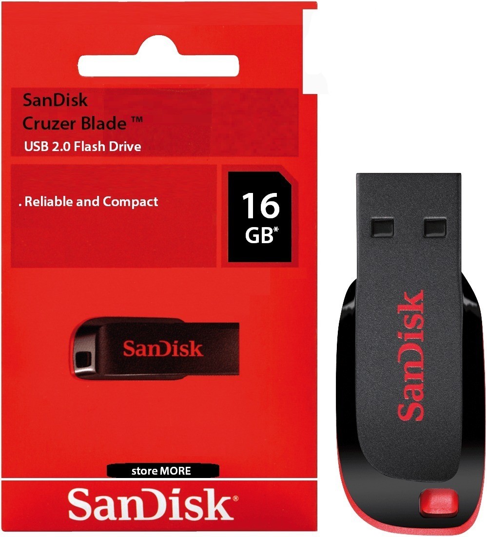  - Micro SD e Pendrive - preta - Central - unidade    Cod. PENDRIVE 16GB SANDISK